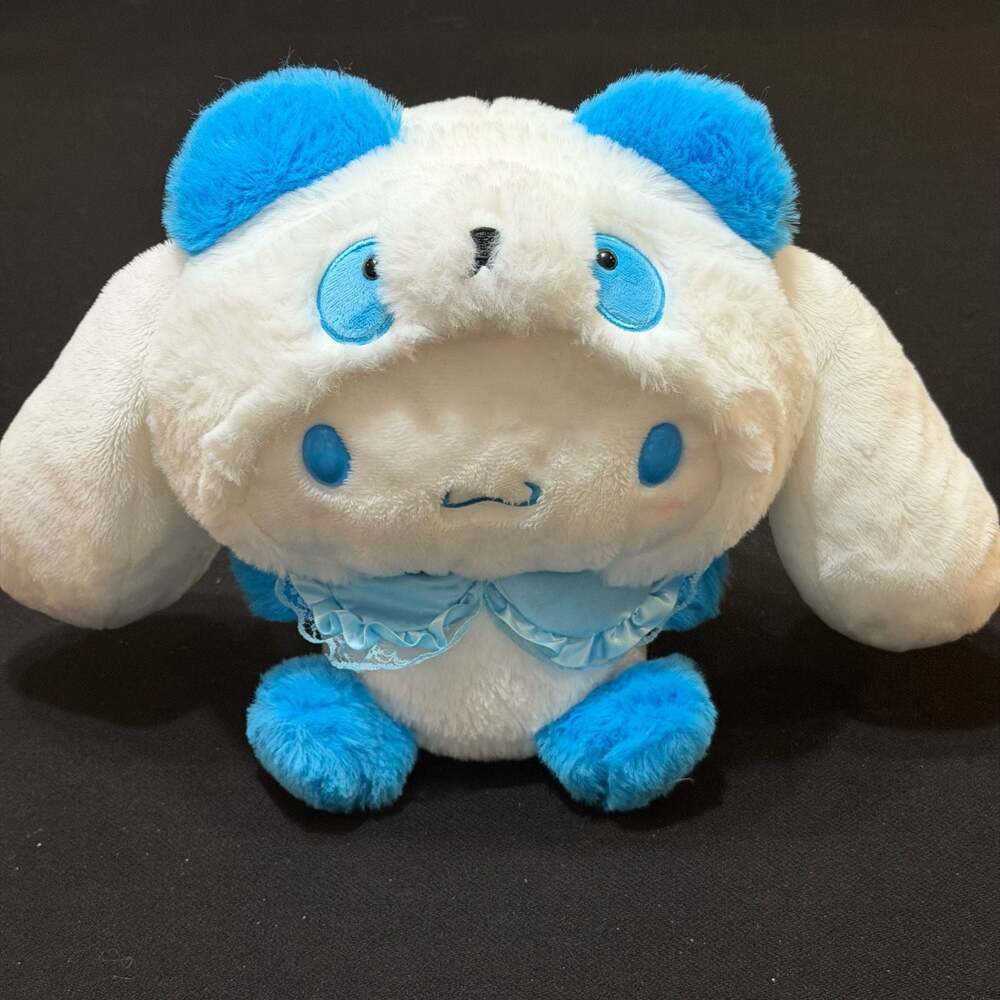 Sanrio Cinnamoroll Blue Panda Costume Bean Doll Plush 10”